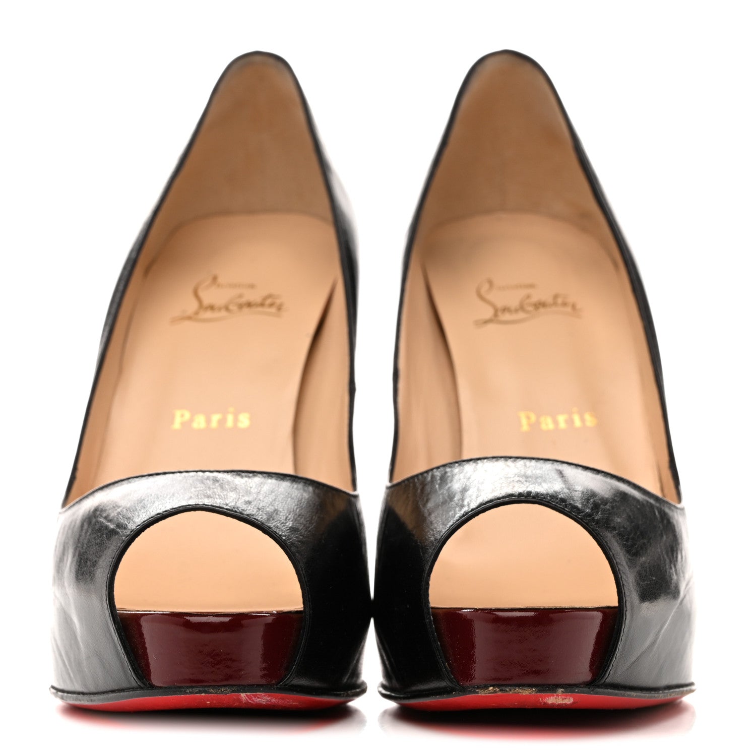 Christian Louboutin Kid Very Prive 120 Pumps 39 Black Red 3 of 9