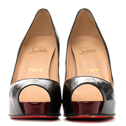 Christian Louboutin Kid Very Prive 120 Pumps 39 Black Red 3 of 9