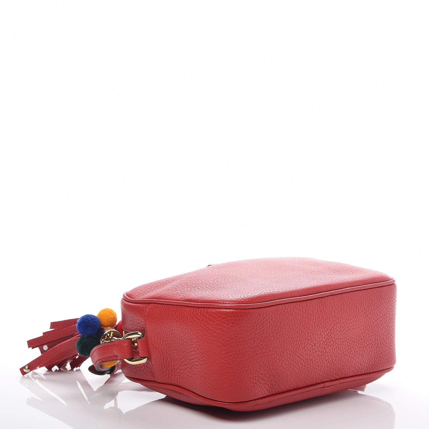 Dolce & Gabbana Calfskin Pom Pom Glam Crossbody Scarlet 4 of 6