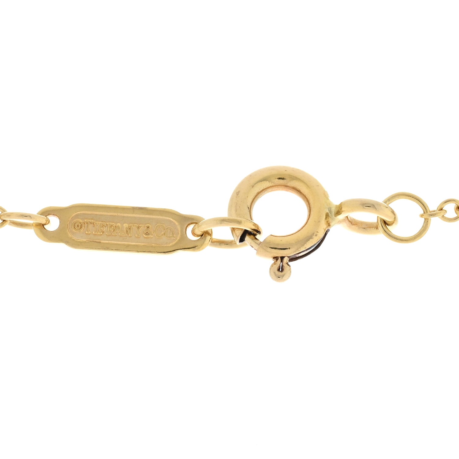 Tiffany 18K Yellow Gold Mini Heart Lock Pendant Necklace 4 of 5