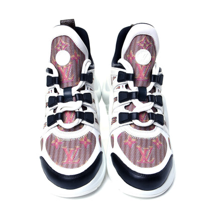 Louis Vuitton Calfskin Nylon LV Pop Archlight Sneaker 37 Rose 5 of 10