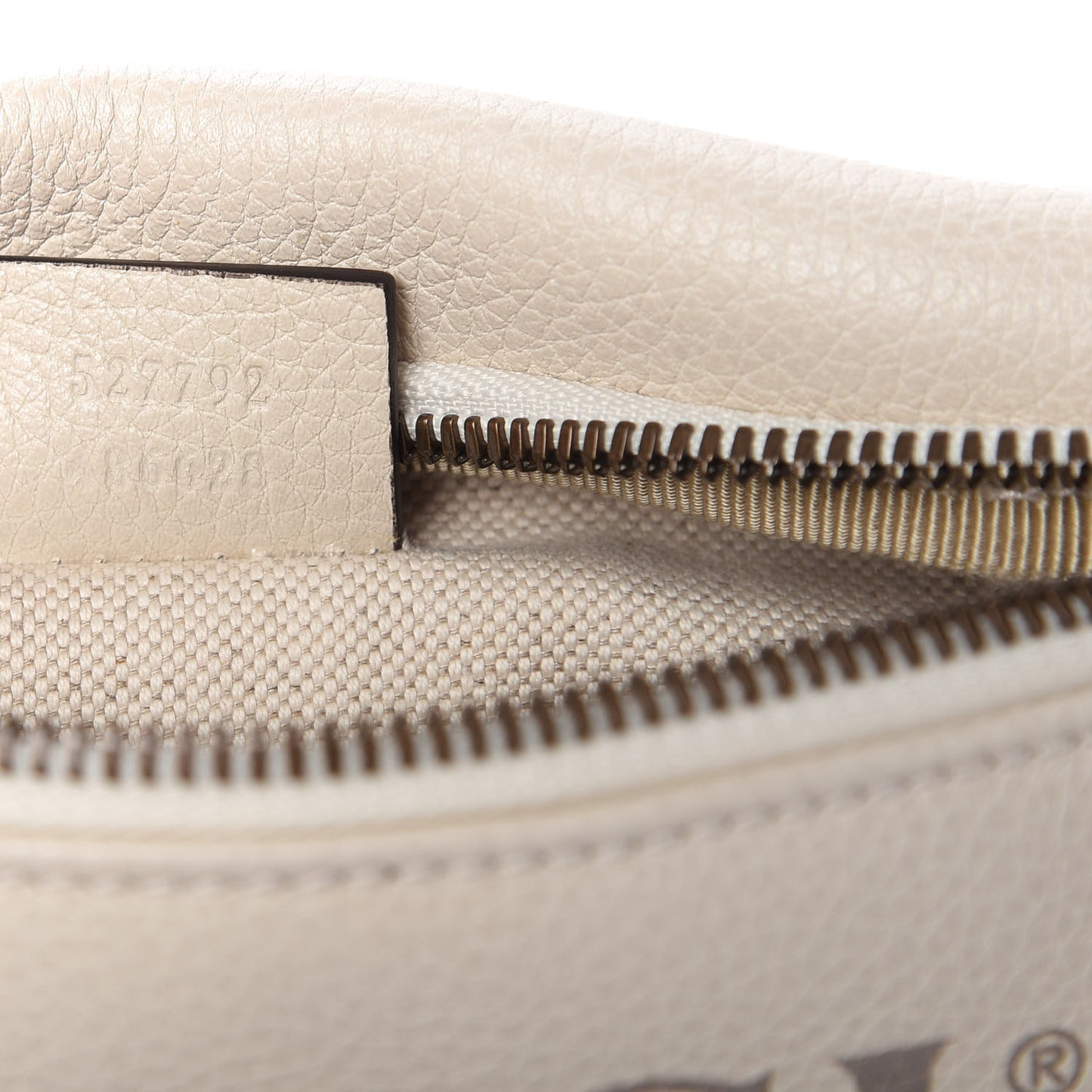 Grained Calfskin Small Logo Belt Bag White