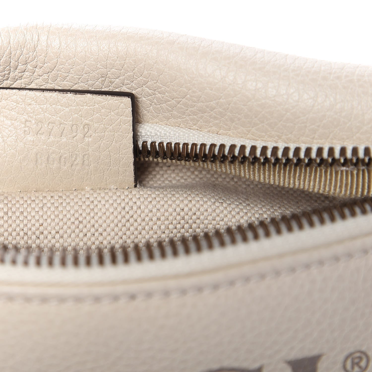 Gucci Grained Calfskin Small Logo Belt Bag White 9 of 10