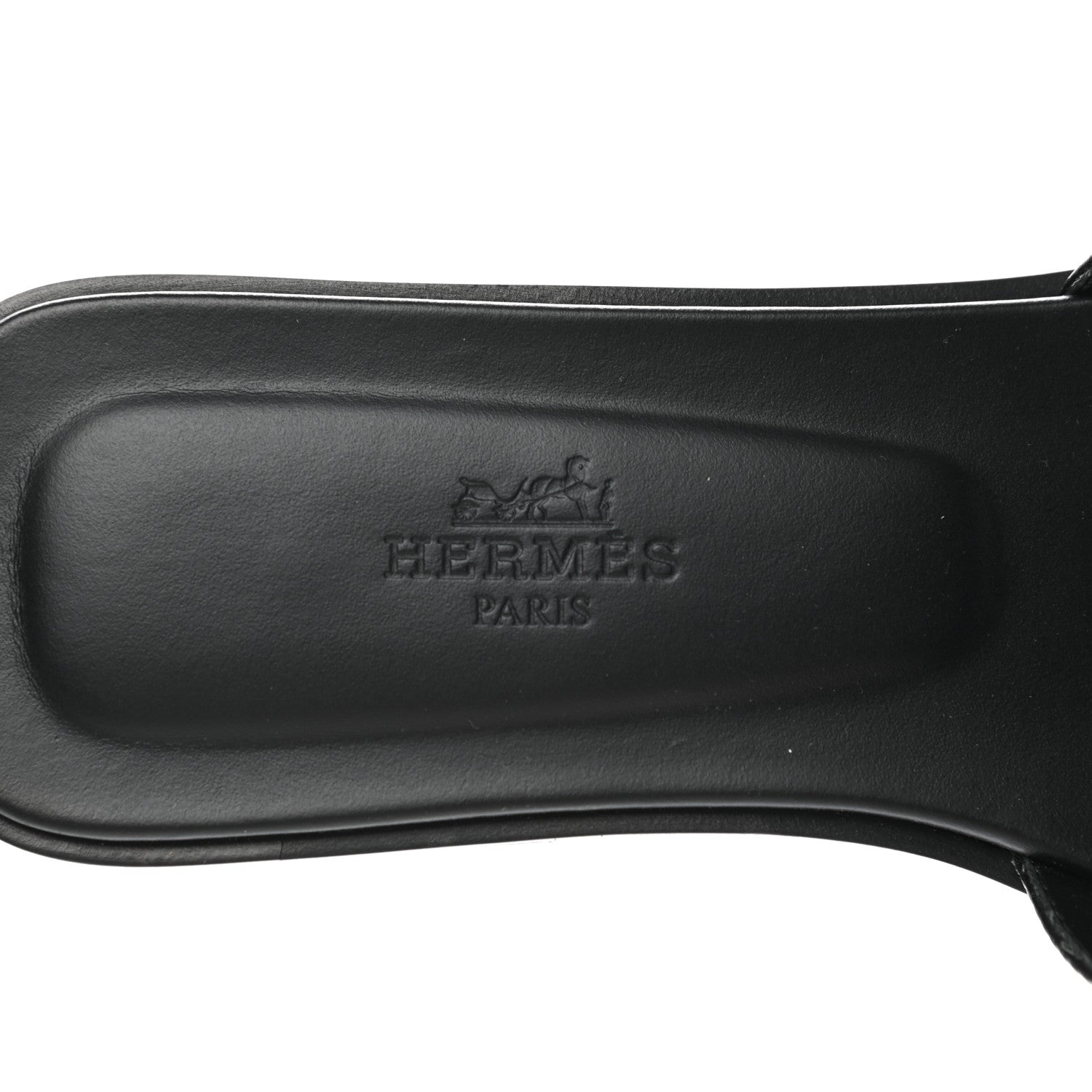 Hermes Box Calfskin Oran Sandals 36 Black 6 of 9