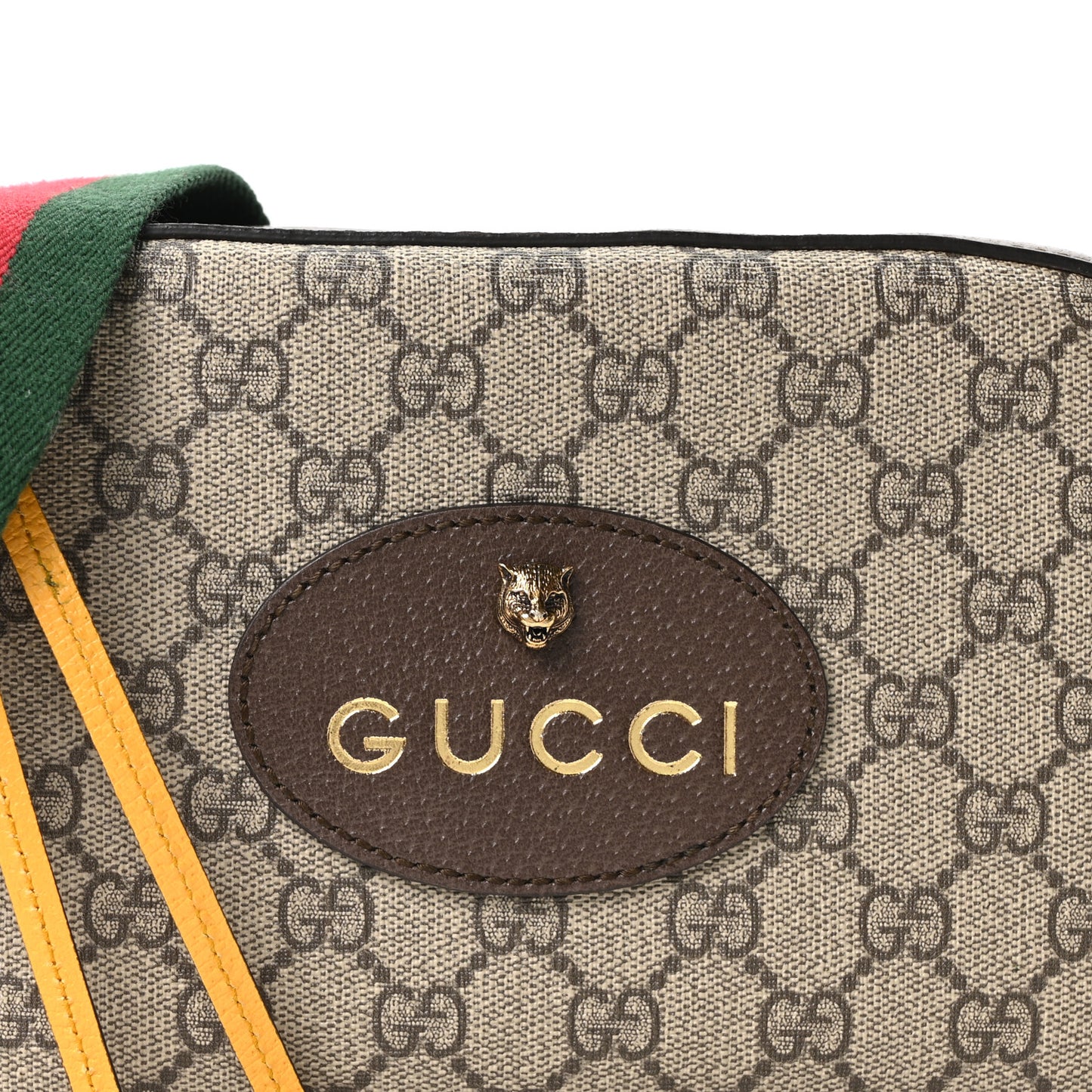 GG Supreme Monogram Web Neo Vintage Shoulder Bag Beige New Acero Crop