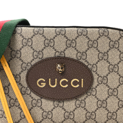 Gucci GG Supreme Monogram Web Neo Vintage Shoulder Bag Beige New Acero Crop 8 of 10