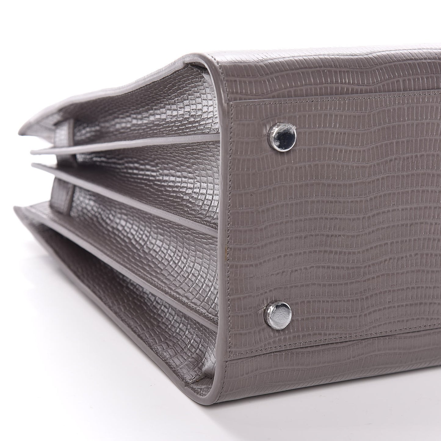 Lizard Calfskin Embossed Small Sac De Jour Fog