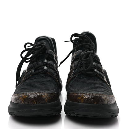 Louis Vuitton Calfskin Patent Monogram LV Archlight Sneakers 40 Black 2 of 7