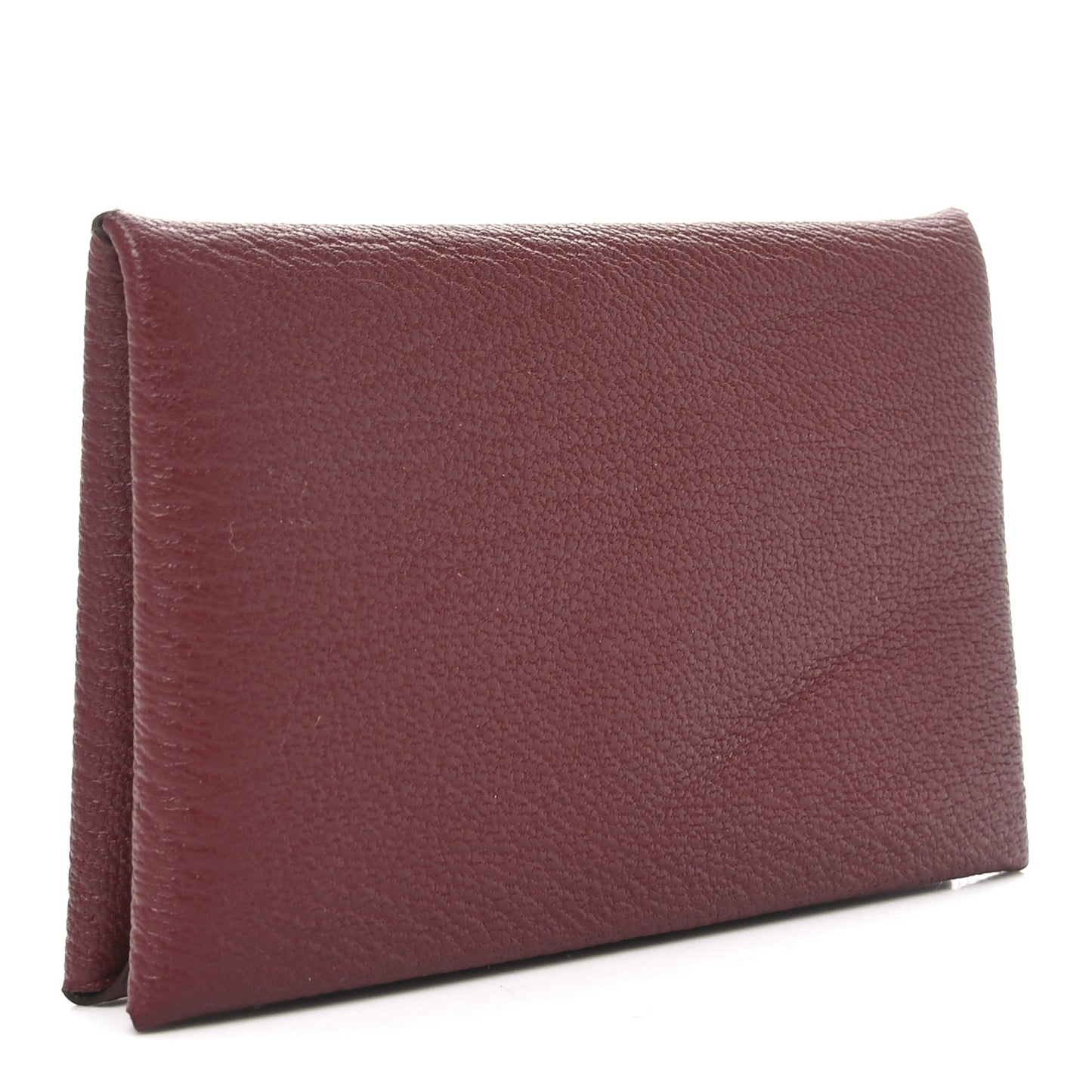 Chevre Mysore Calvi Card Case Rouge H