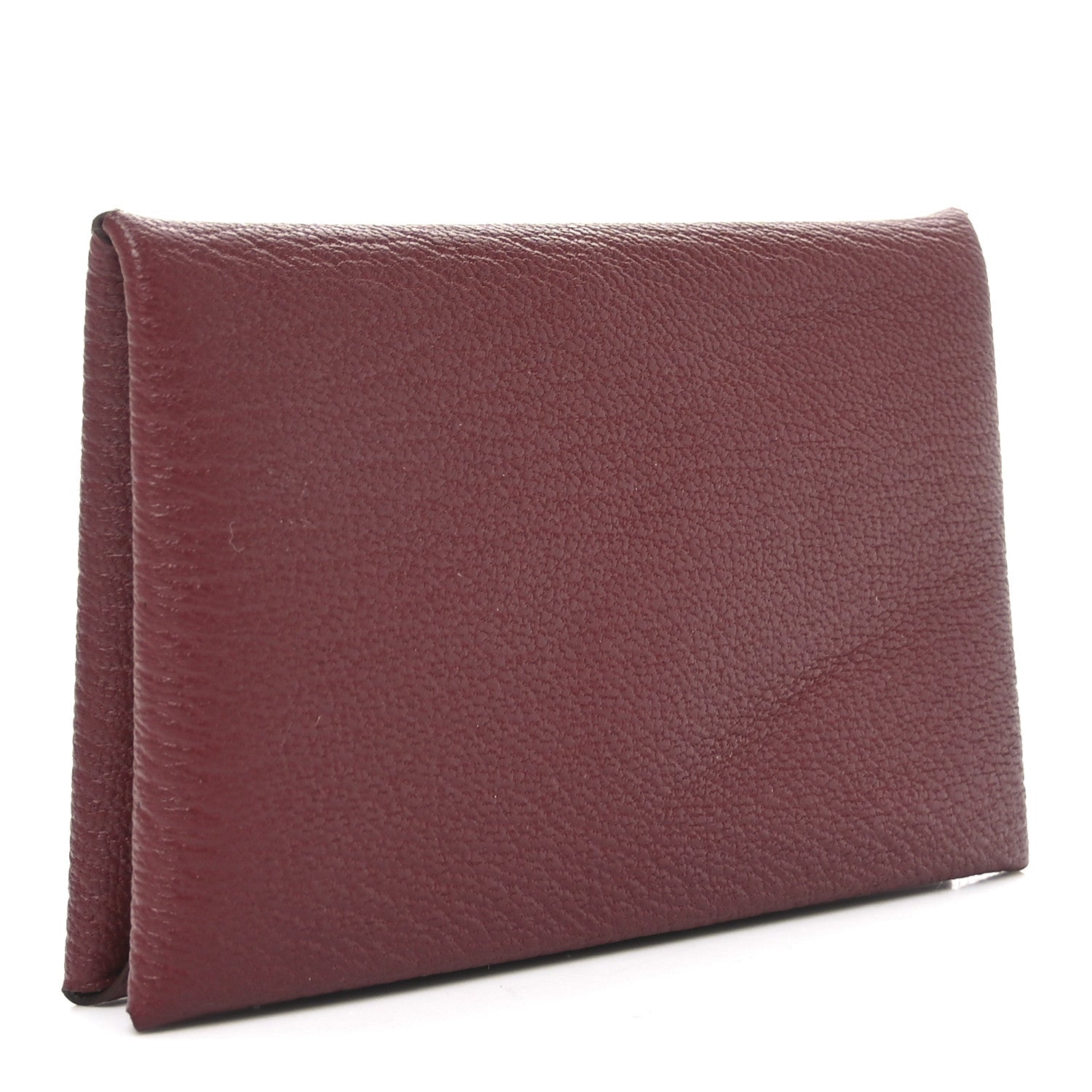 Hermes Chevre Mysore Calvi Card Case Rouge H 3 of 8