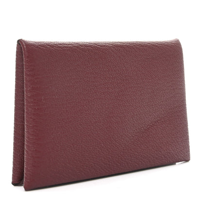Hermes Chevre Mysore Calvi Card Case Rouge H 3 of 8