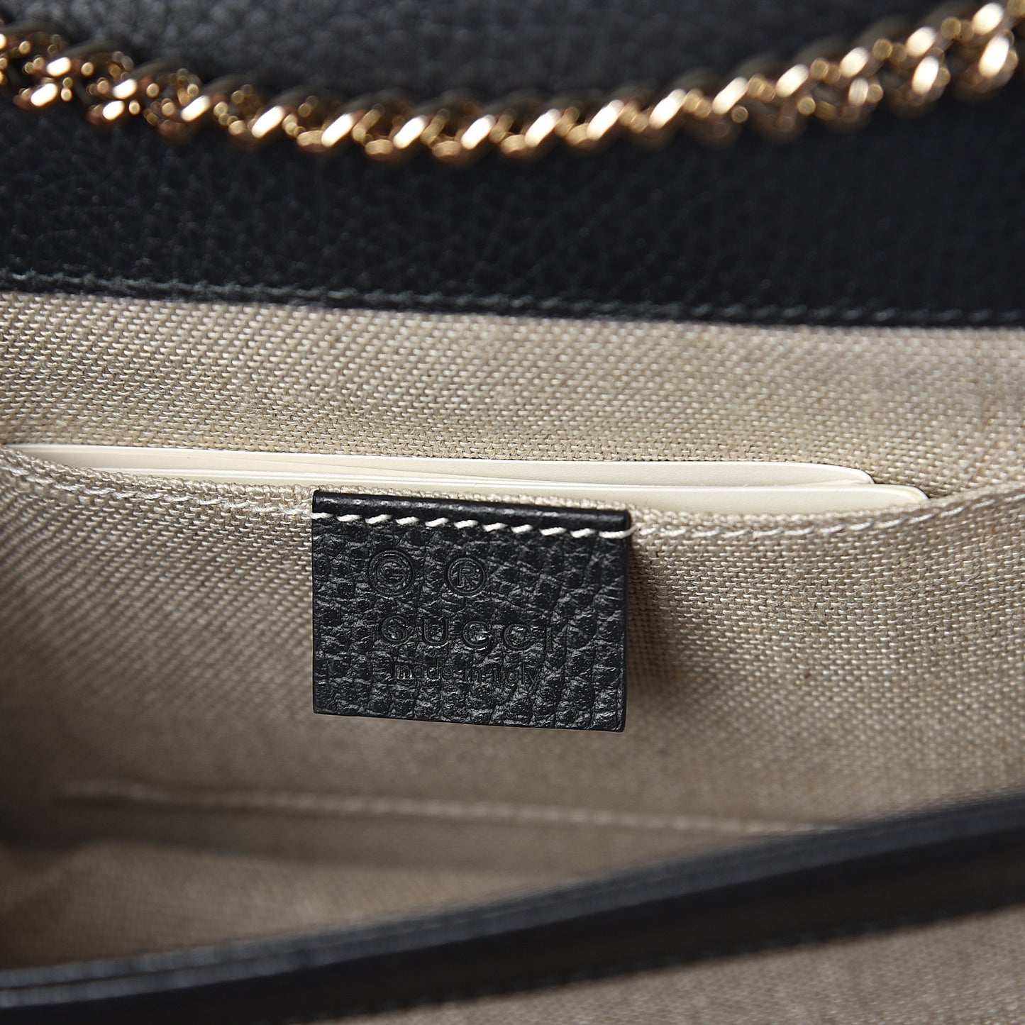 Dollar Calfskin Small Interlocking G Shoulder Bag Black
