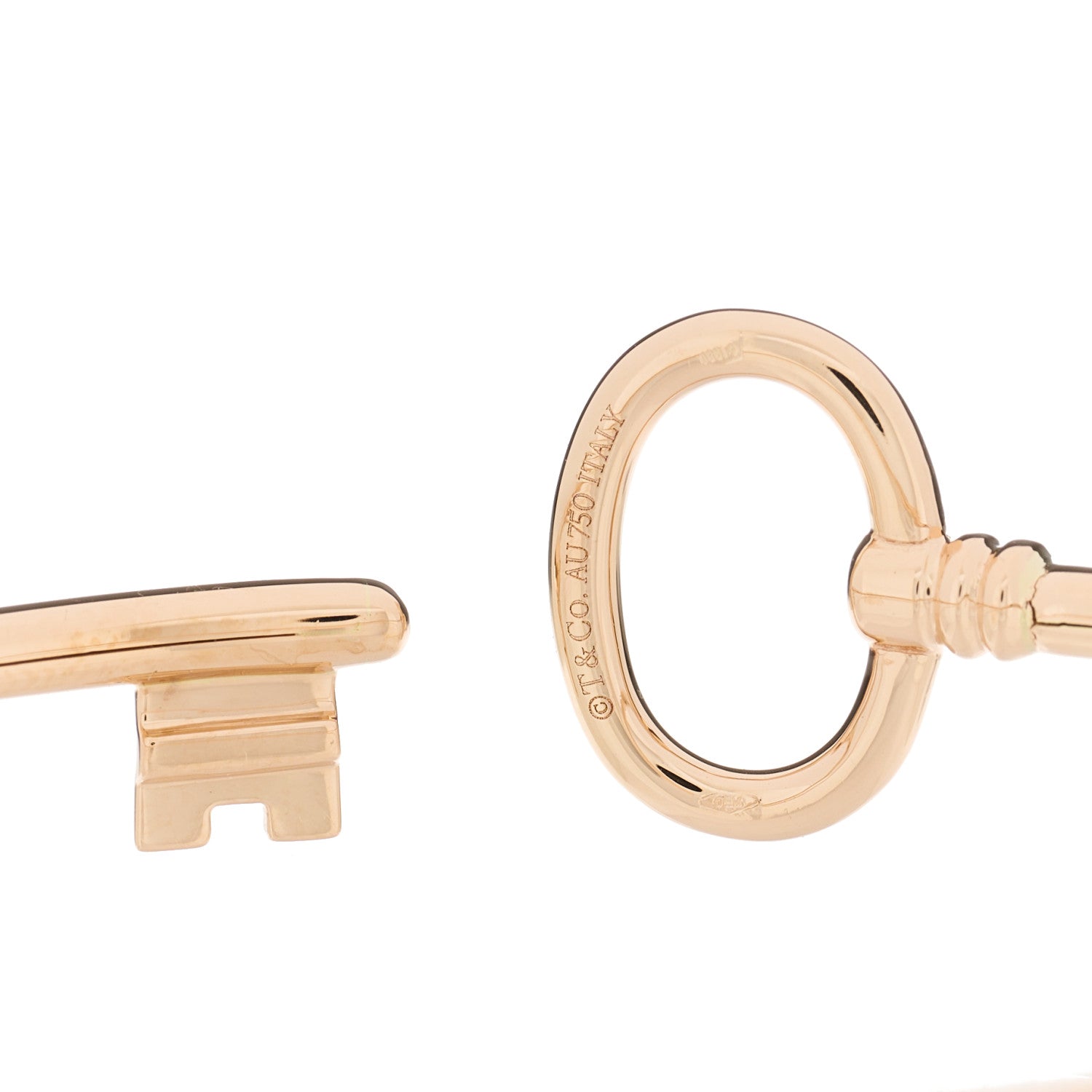 Tiffany 18K Rose Gold Keys Wire Bracelet 3 of 4