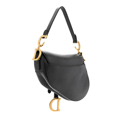 Christian Dior Grained Calfskin Saddle Bag Black 3 of 10