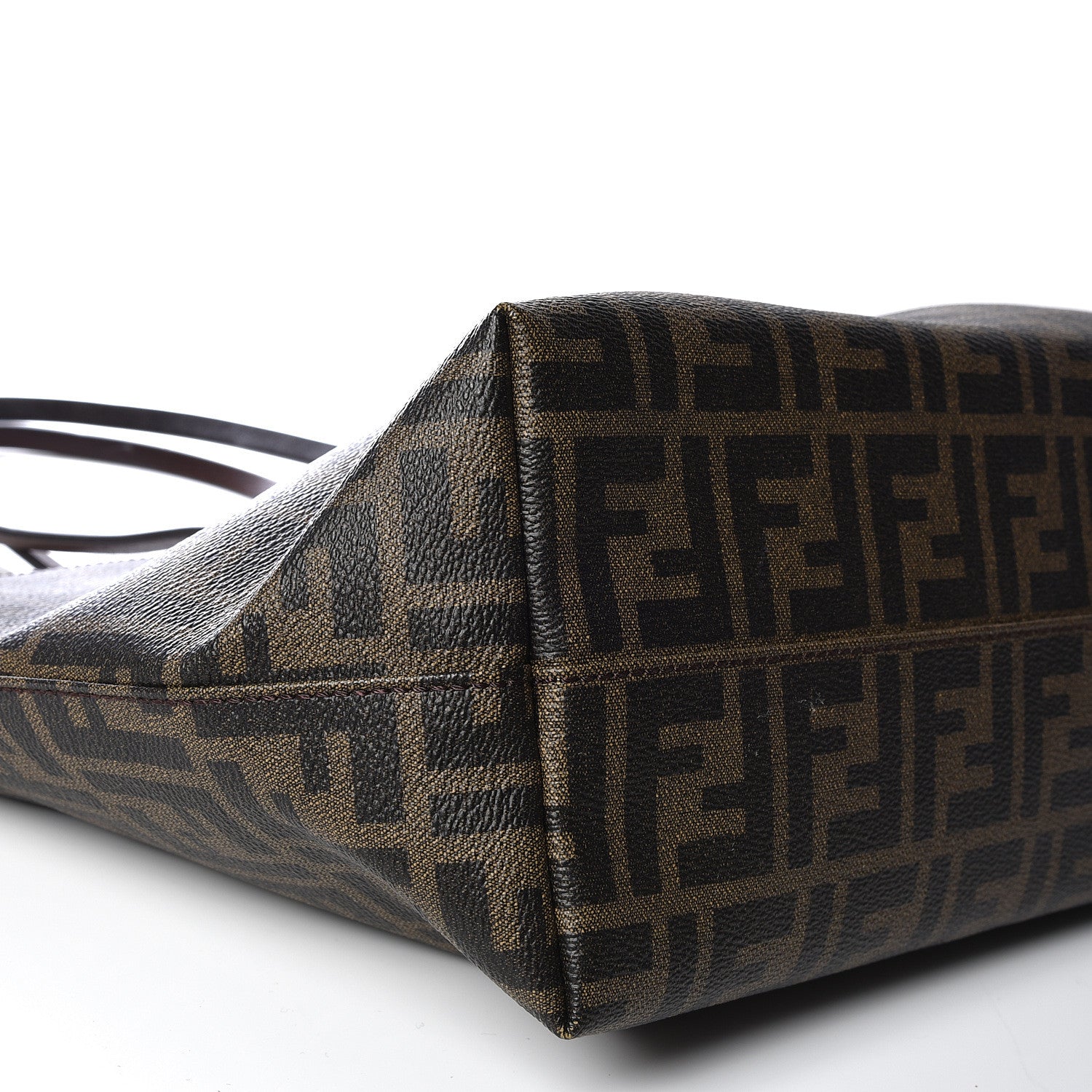 Fendi Zucca Spalmati Small Roll Tote Tobacco Yellow 5 of 9