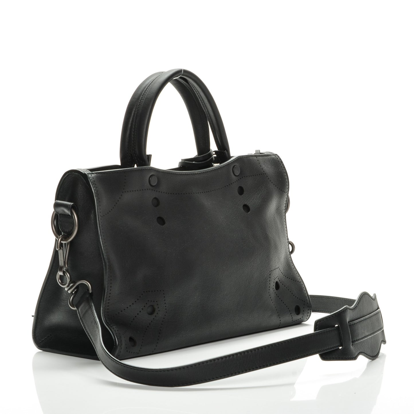Veau Soyeux Perforated Blackout Hardware S City Black