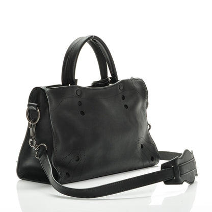 Balenciaga Veau Soyeux Perforated Blackout Hardware S City Black 3 of 7