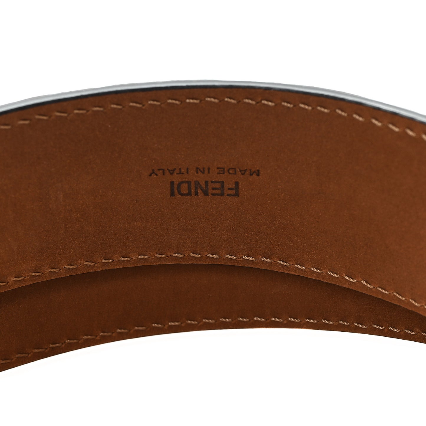 Calfskin Crocodile Embossed FF Belt 105 42 Black