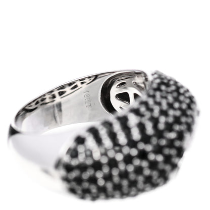 Roberto Coin 18K White Gold Diamond Black Sapphire Capri Ring 59 8.75 6 of 6
