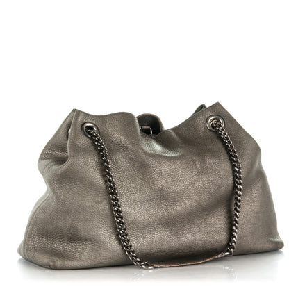Gucci Metallic Pebbled Calfskin Medium Soho Chain Shoulder Bag Sasso 3 of 9