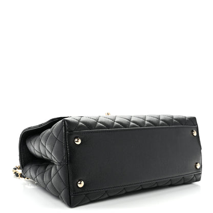 Chanel Caviar Quilted Small Coco Handle Flap Black 4 of 10