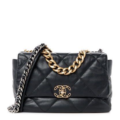 Chanel Lambskin Quilted Large Chanel 19 Flap Black 1 of 11