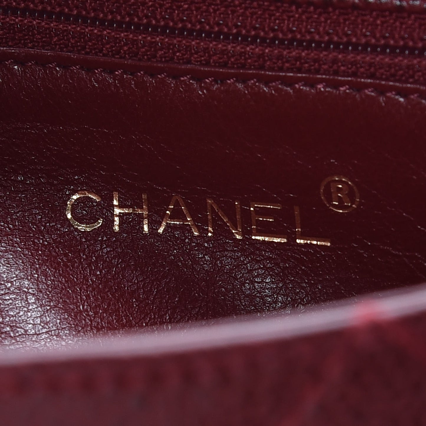 Caviar Quilted Medium Single Flap Dark Red