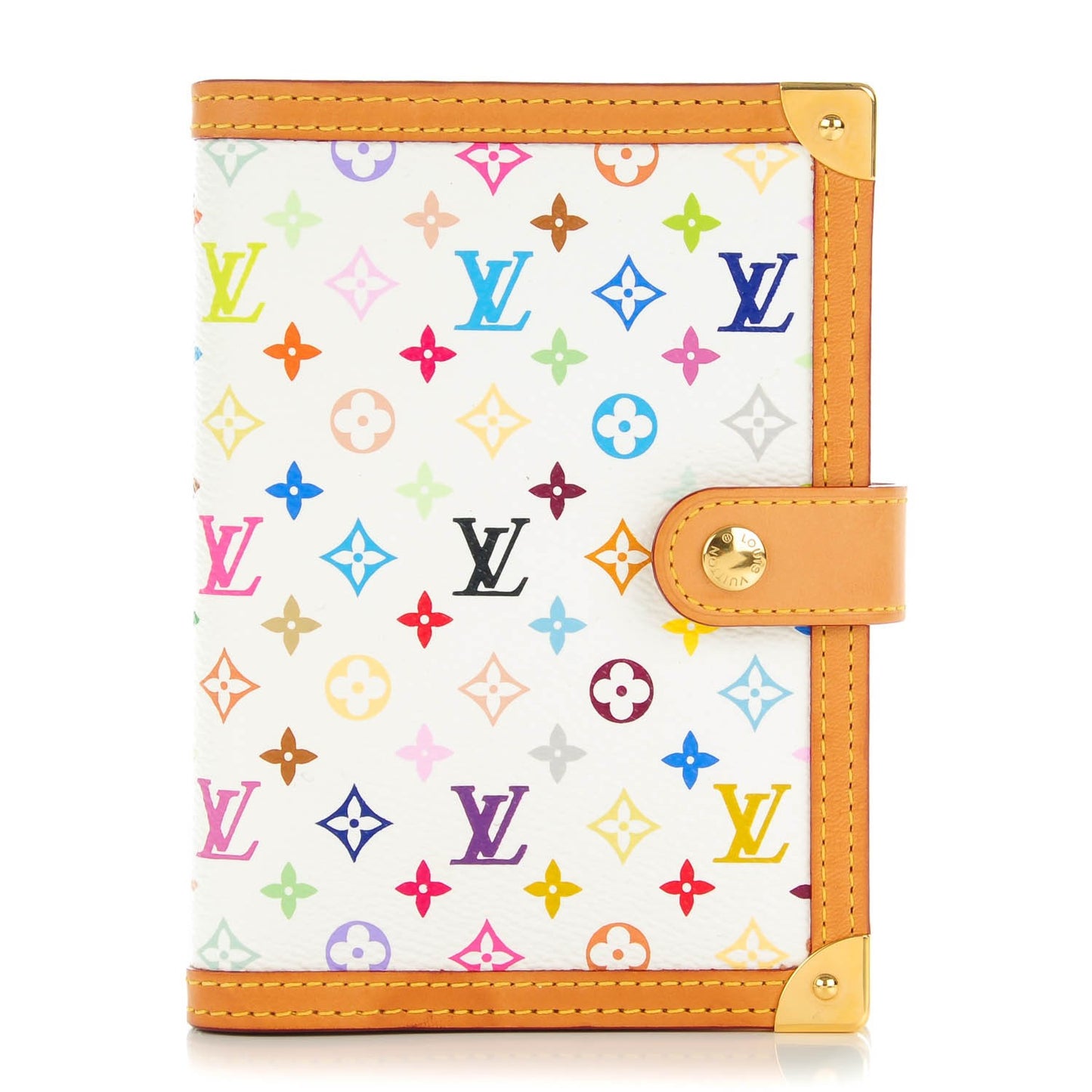Monogram Multicolor Small Ring Agenda Cover White