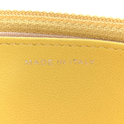 Chanel Lambskin Chevron Quilted Wallet On Chain WOC Yellow 6 of 11