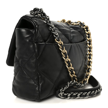 Chanel Lambskin Quilted Large Chanel 19 Flap Black 3 of 11