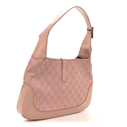 Gucci Monogram Small Jackie O Hobo Pink 3 of 13