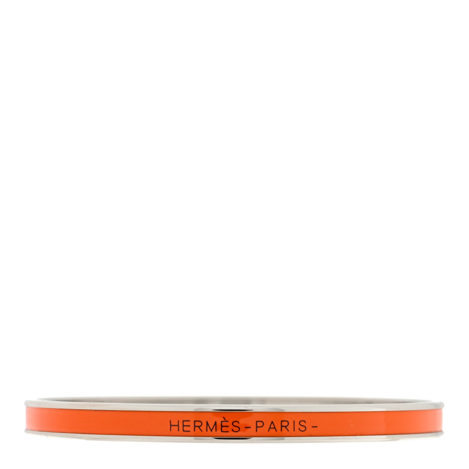 Hermes Enamel Extra Narrow Uni Bracelet 70 Orange Fruits 1 of 5