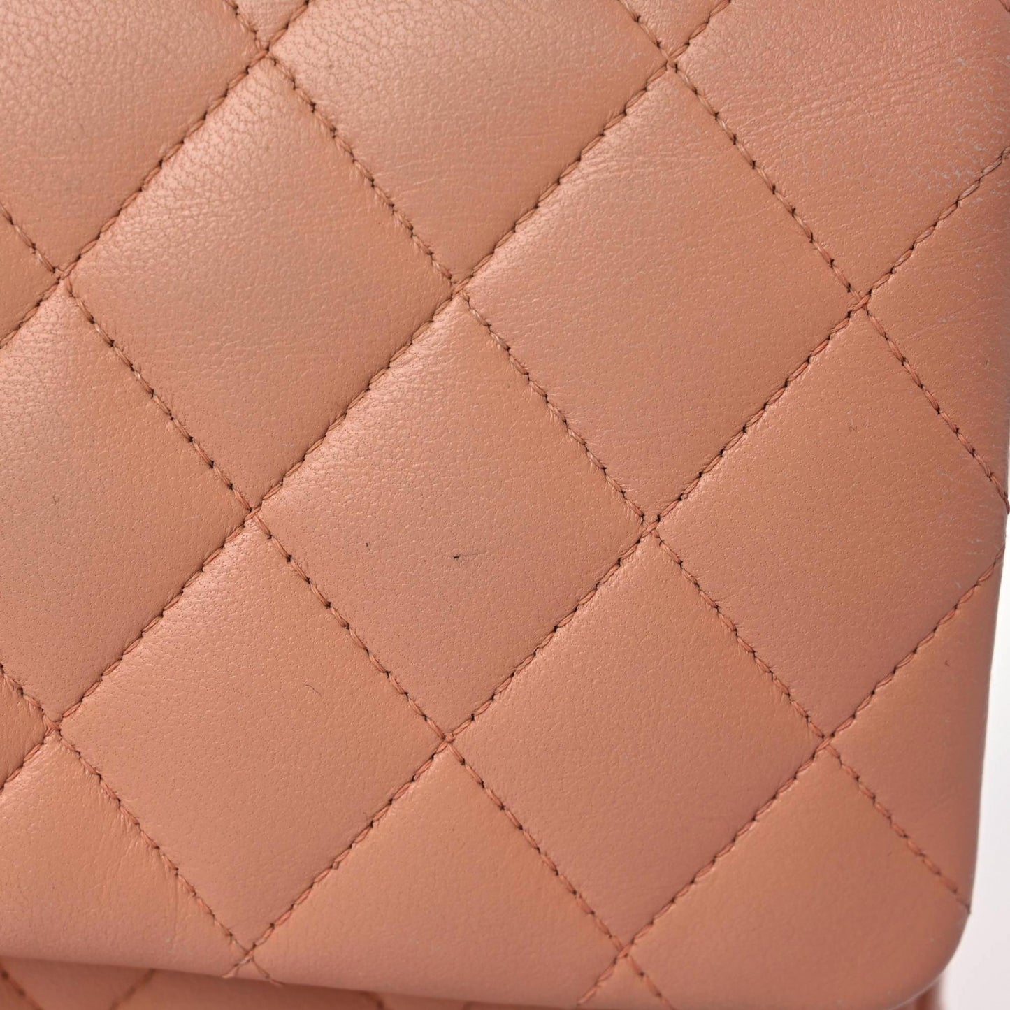 Lambskin Quilted Medium Double Flap Light Pink