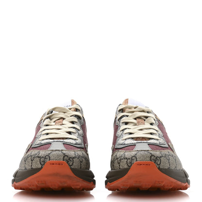 Gucci GG Supreme Monogram Mix Monogram Womens Rhyton Sneakers 40.5 Bordeaux Beige Ebony 3 of 9
