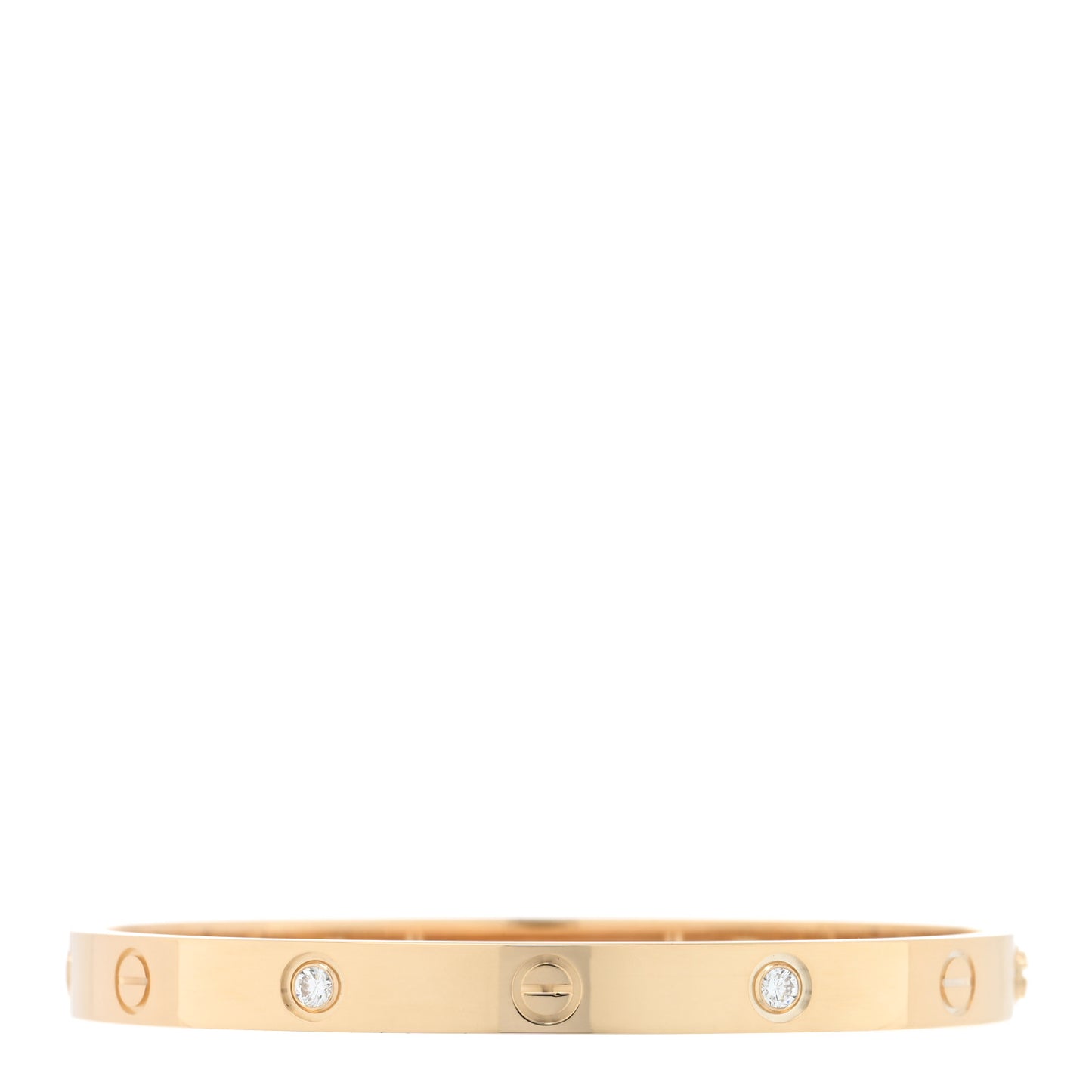 18K Yellow Gold 4 Diamond LOVE Bracelet