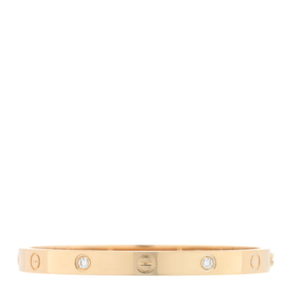 Cartier 18K Yellow Gold 4 Diamond LOVE Bracelet 1 of 7