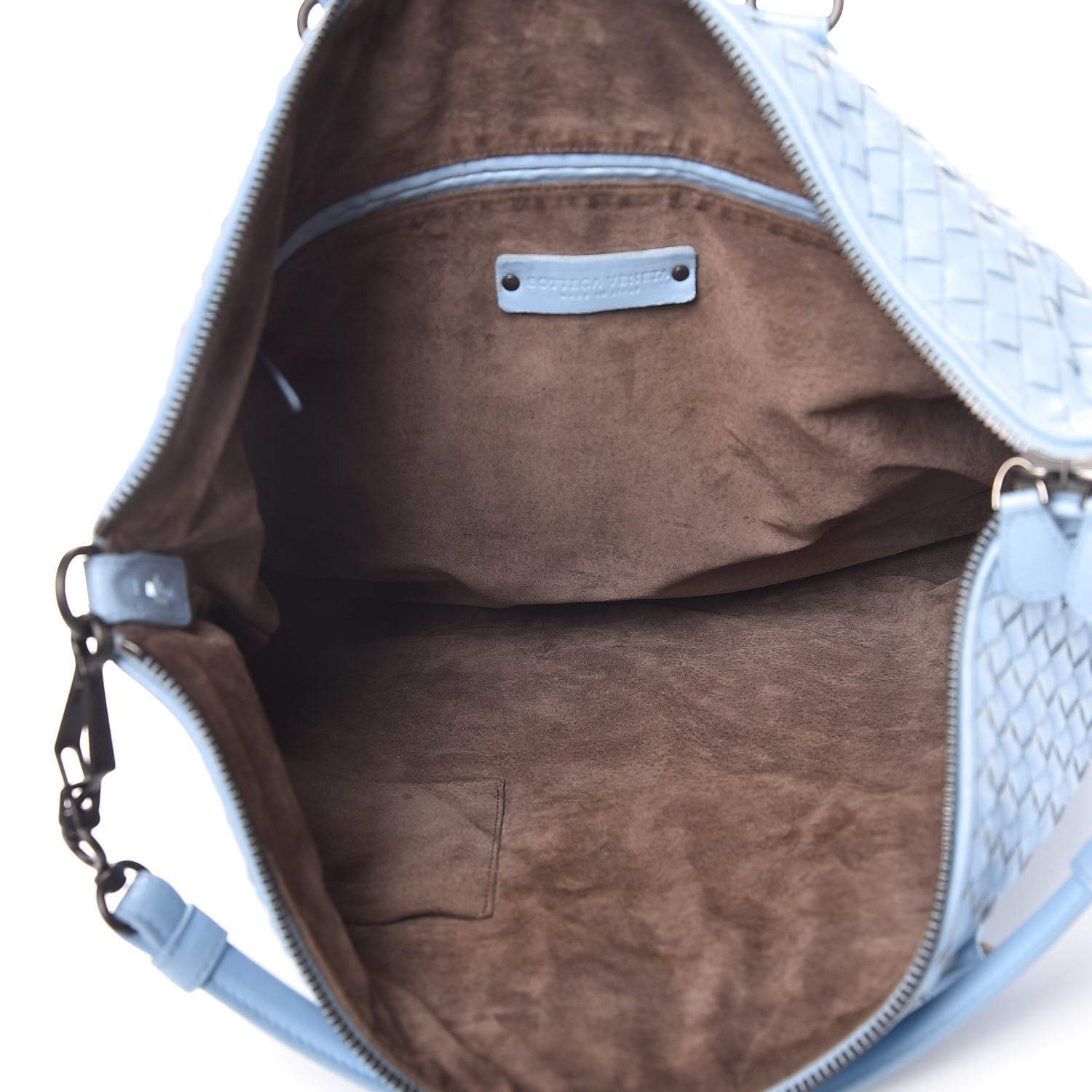 Bottega Veneta Nappa Intrecciato Medium Convertible Tote Light Blue 6 of 11