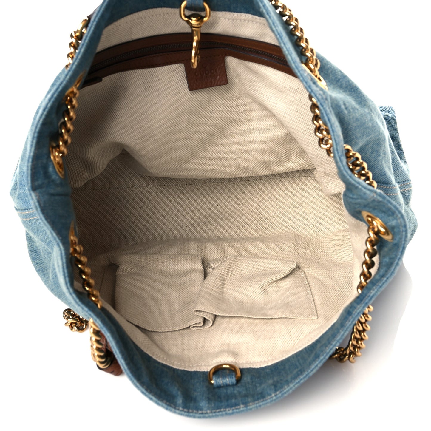 Denim Medium Soho Chain Shoulder Bag Blue