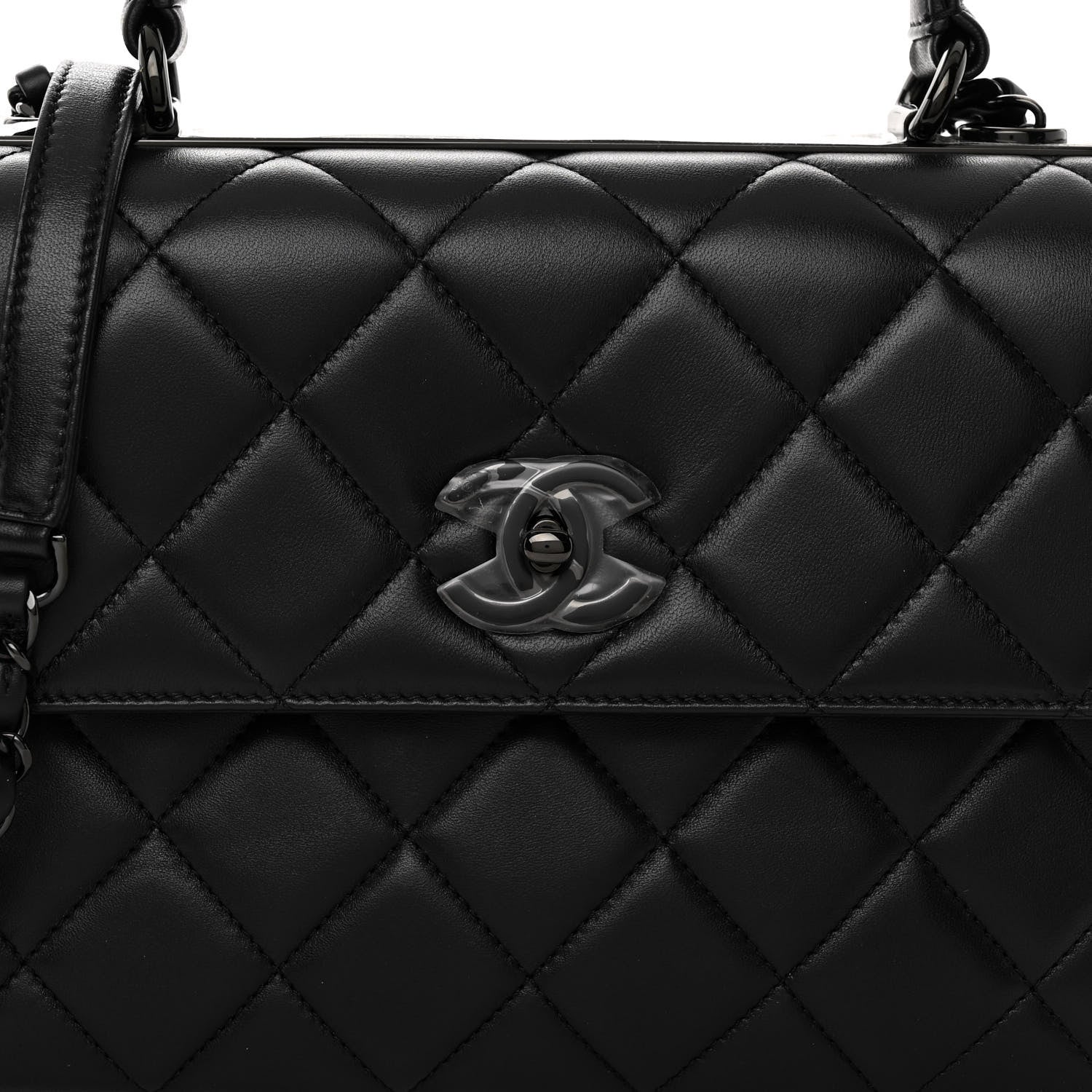 Chanel Lambskin Quilted Small Trendy CC Dual Handle Flap Bag So Black 8 of 11