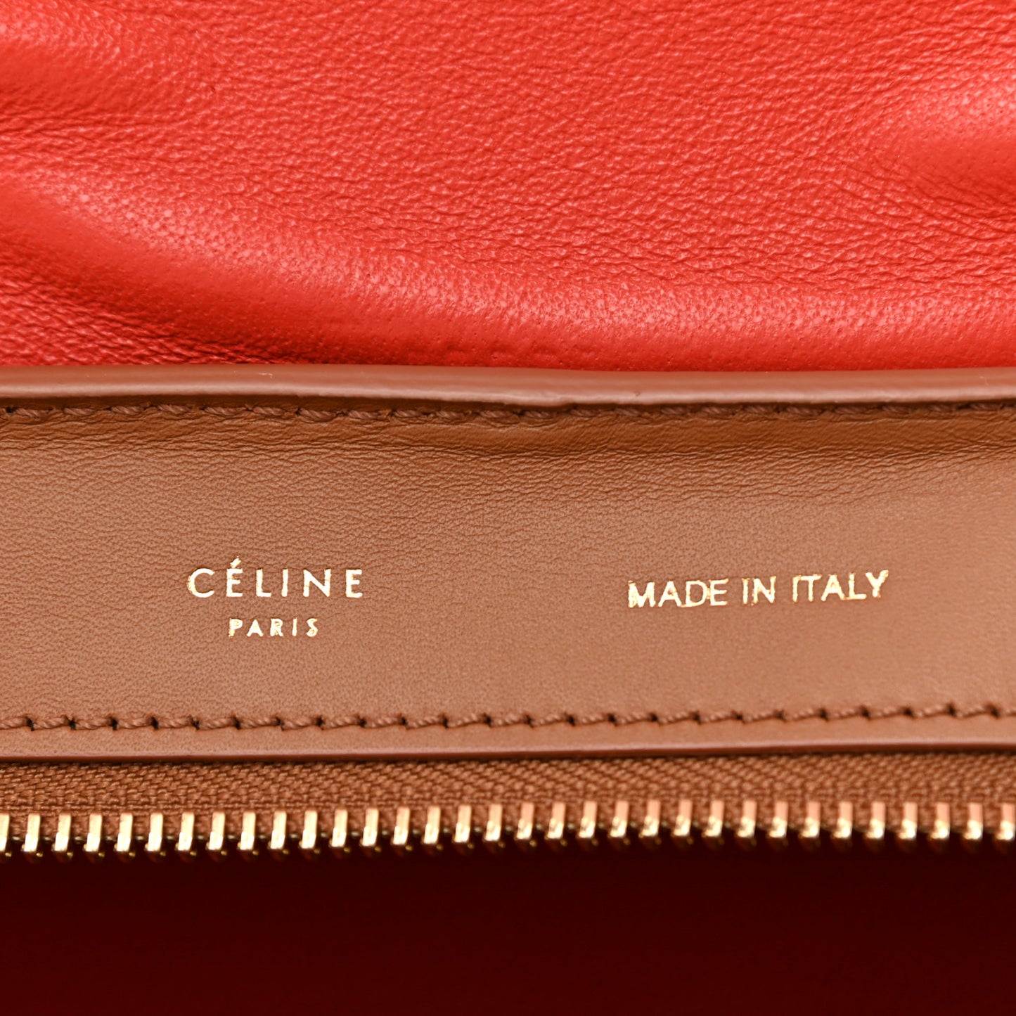 Natural Calfskin Suede Medium Bi-Color Trapeze Tan