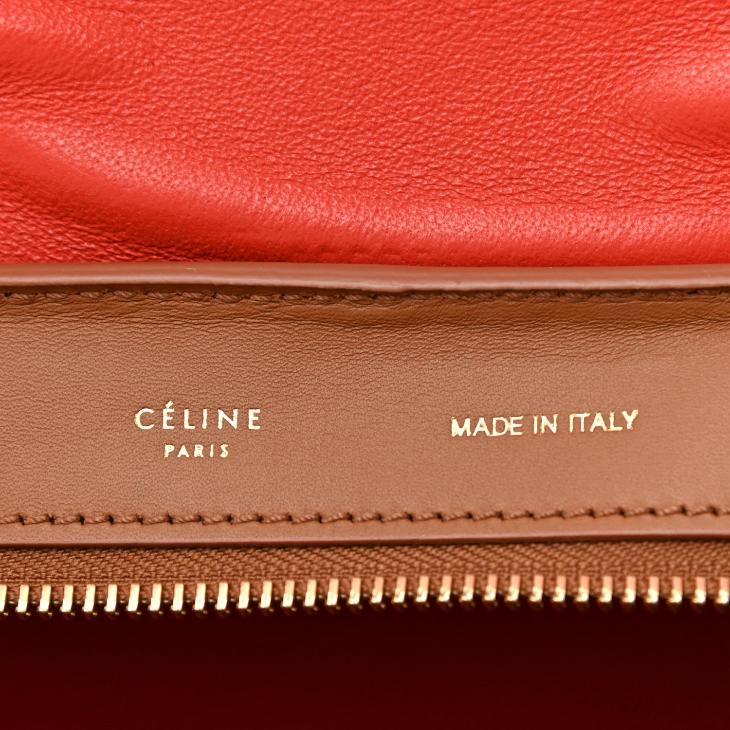 Celine Natural Calfskin Suede Medium Bi-Color Trapeze Tan 5 of 8