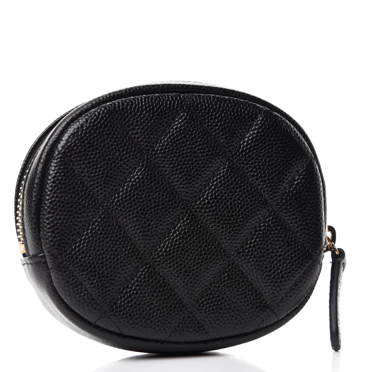 Chanel Caviar Quilted Zip Around Classic Coin Purse Black 3 of 7