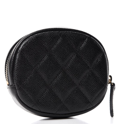 Chanel Caviar Quilted Zip Around Classic Coin Purse Black 3 of 7