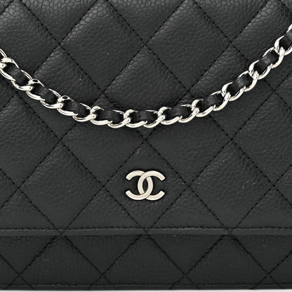 Chanel Caviar Quilted Wallet on Chain WOC Black 9 of 11