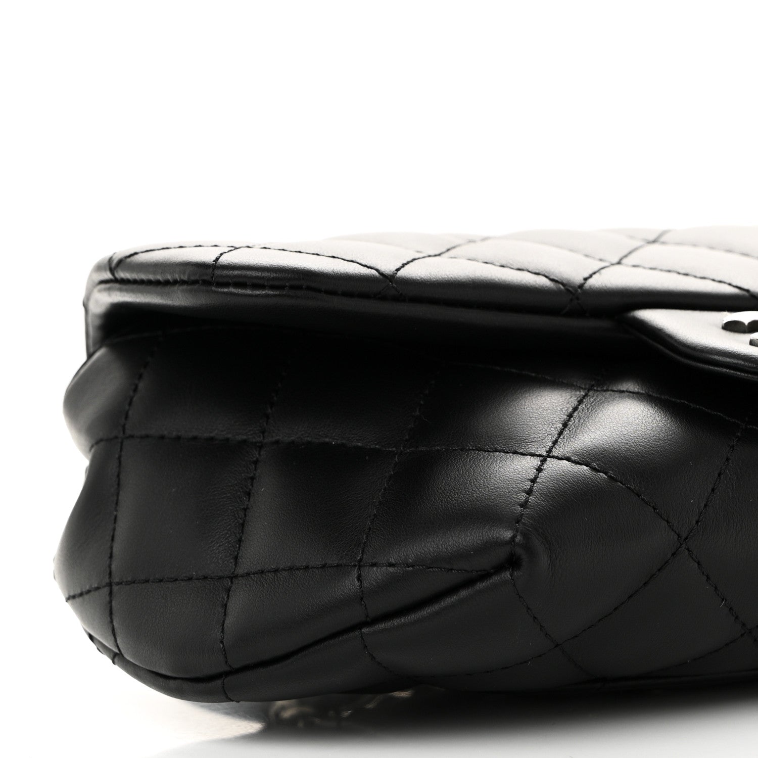 Chanel Calfskin Quilted CC Uniform Flap Belt Bag Black 9 of 10