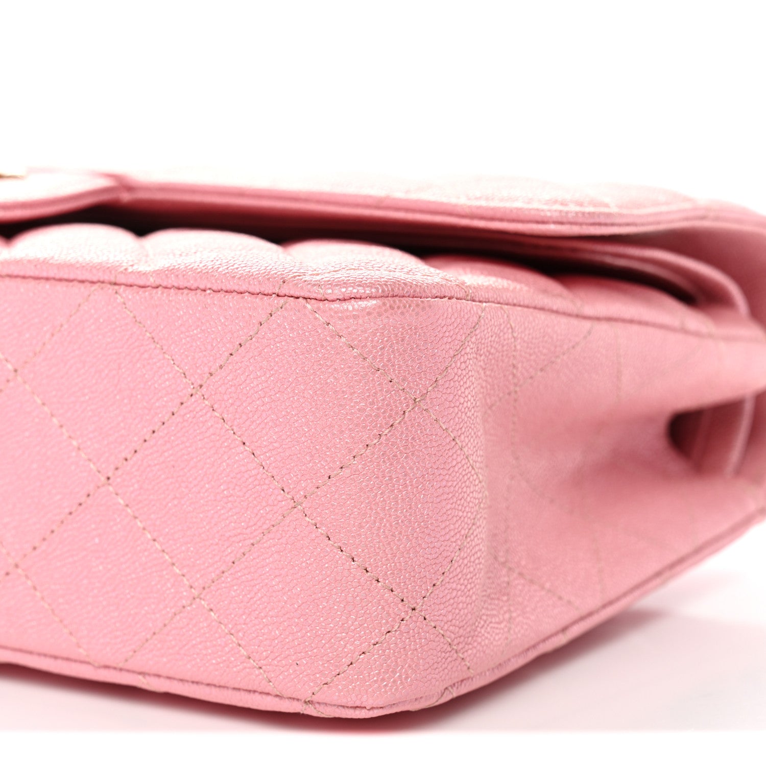 Chanel Iridescent Caviar Quilted Medium Double Flap Rose Pink 10 of 11