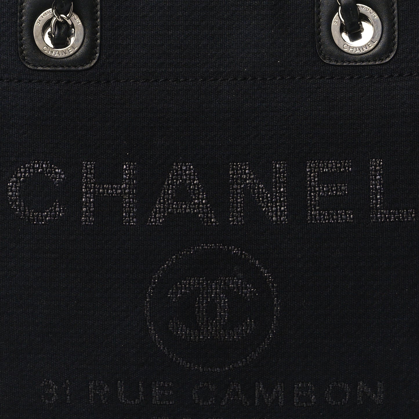 Canvas Small Deauville Tote Black