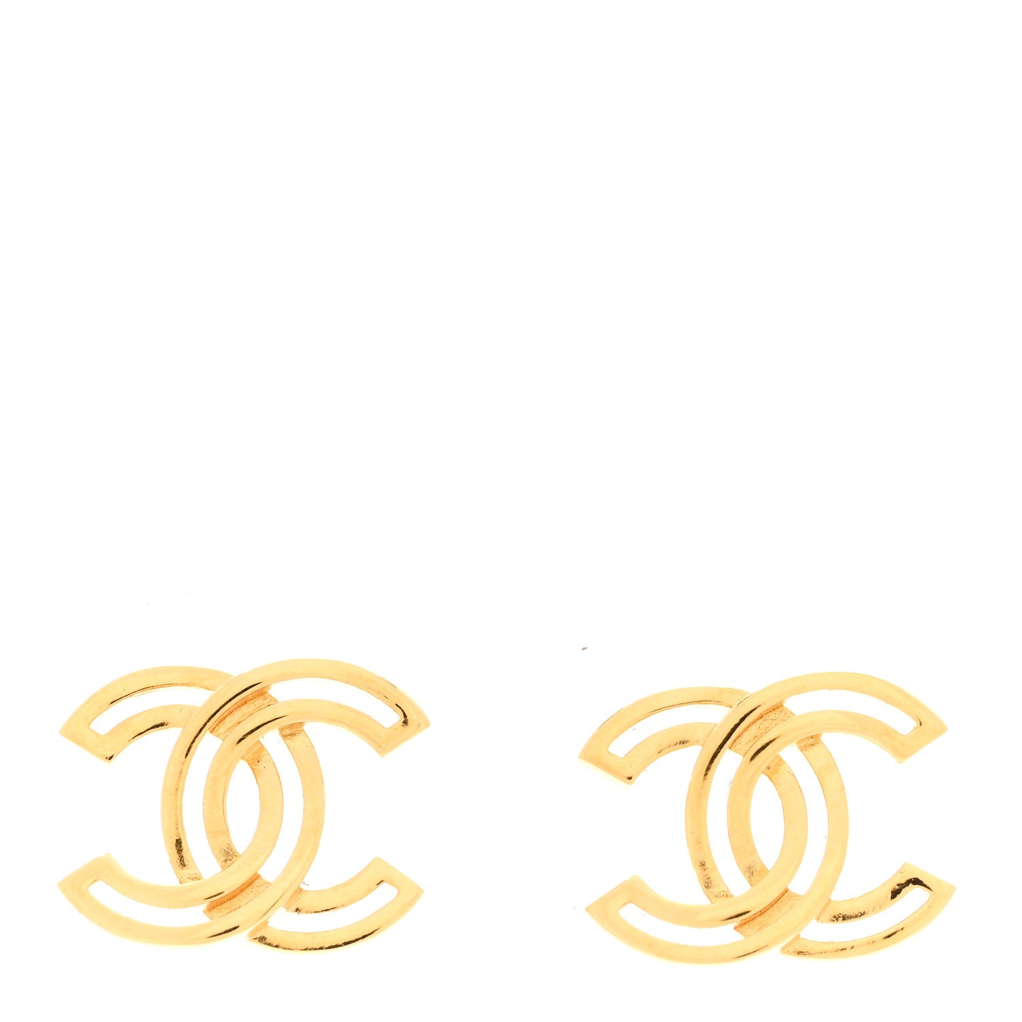 Metal Obazine CC Earrings Gold