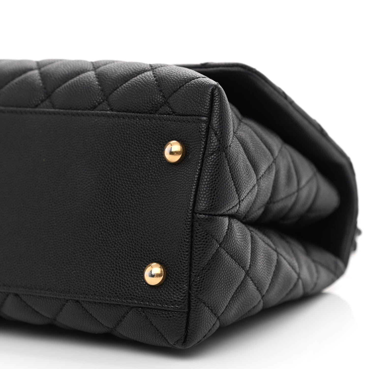 Chanel Caviar Lizard Quilted Small Coco Handle Flap Black 10 of 11