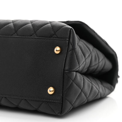 Chanel Caviar Lizard Quilted Small Coco Handle Flap Black 10 of 11